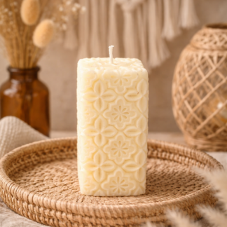 bohemiško stiliaus sojų vaško, rankų darbo žvakė