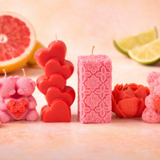 saldaus greipruto kvapo, rankų darbo sojų vaško žvakių rinkinys