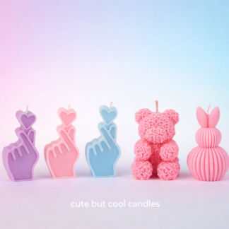 rankų darbo sojų vaško žaismingas jaunatviškas žvakių rinkinys