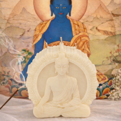 Ritualinė Buda sojų vaško žvakė meditacijai